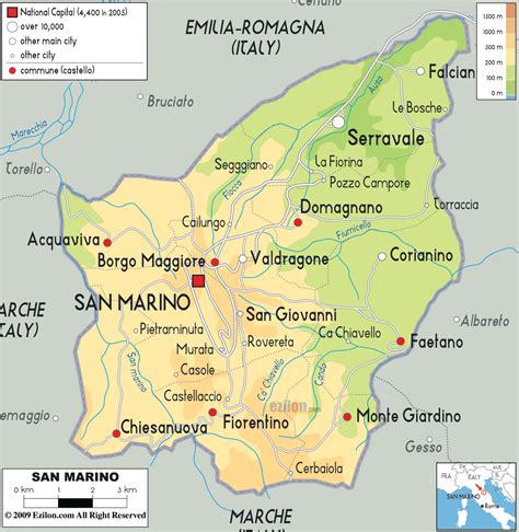 san marino city map.